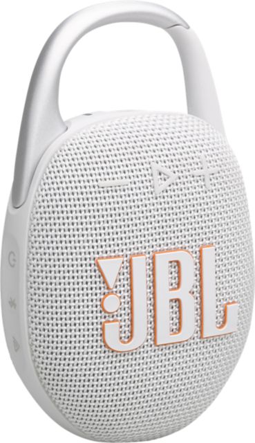 JBL Clip 5 Wireless Speaker, White - ONLINE ONLY