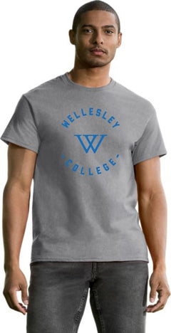 Wellesley College Blue Short Sleeve T-Shirt