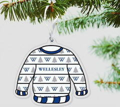 Wellesley College 3'' x 4'' Ornament