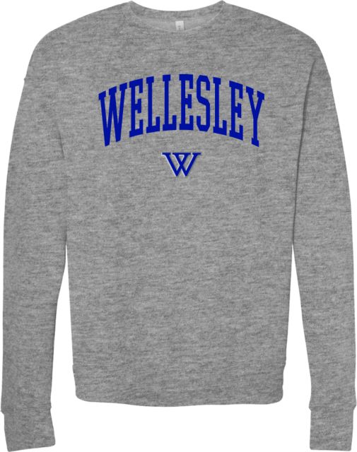 Wellesley Bella + Canvas Fleece Crew Wellesley Arched - ONLINE ONLY