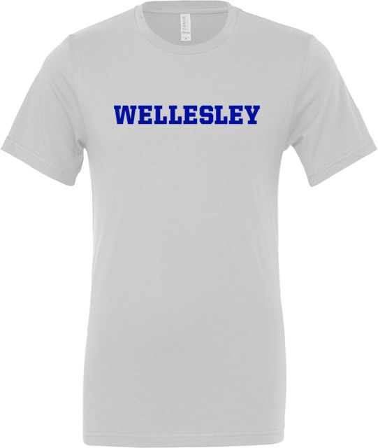 Wellesley Bella + Canvas Jersey Cotton T Shirt Wellesley Athletic Wordmark - ONLINE ONLY