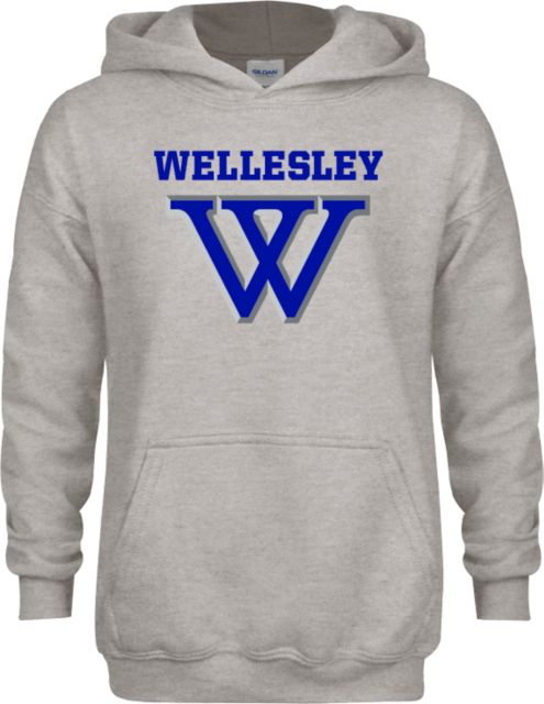 Wellesley Youth Fleece Hood Wellesley Primary Athletic Mark - ONLINE ONLY