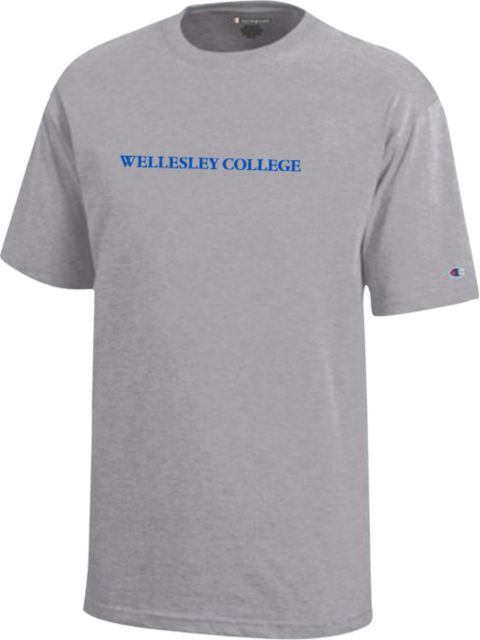 Wellesley Champion Youth Short Sleeve Tee Wellesley College Wordmark - ONLINE ONLY
